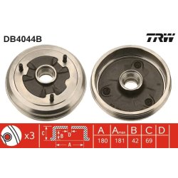 Brake Drum TRW DB4044B OE Ref 77 01 460 326