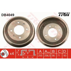 Brake Drum TRW DB4049 OE Ref 79 100 287 21