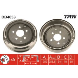 Brake Drum TRW DB4053 OE Ref 251 609 615