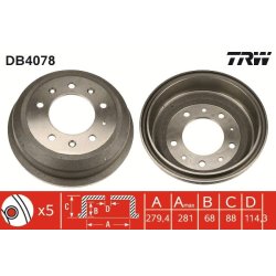Brake Drum TRW DB4078 OE Ref 576973