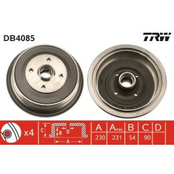 Brake Drum TRW DB4085 OE Ref 443 501 615 B