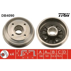 Brake Drum TRW DB4090 OE Ref 4247 30