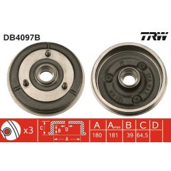 Brake Drum TRW DB4097B OE Ref 4247 21
