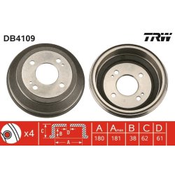 Brake Drum TRW DB4109 OE Ref 42610-SB2-010
