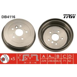 Brake Drum TRW DB4116 OE Ref 42431-33110