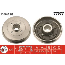 Brake Drum TRW DB4120 OE Ref 77 00 783 031