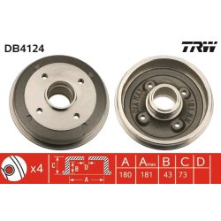 Brake Drum TRW DB4124 OE Ref 4247 31