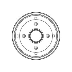 Tambour de frein TRW DB4124 pour CITROËN, DALLAS, PEUGEOT OE 95637178 TRW