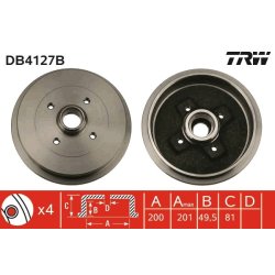 Brake Drum TRW DB4127B OE Ref 1H0 501 615