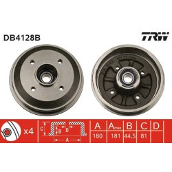 Brake Drum TRW DB4128B OE Ref 4247 32