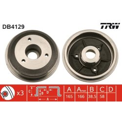 Brake Drum TRW DB4129 OE Ref 4247 43