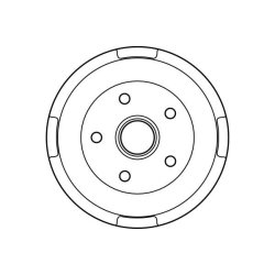 Brake Drum TRW DB4132 OE Ref GK59-26-251
