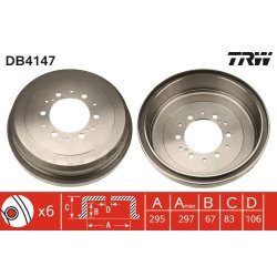Brake Drum TRW DB4147 OE Ref 42431-35210