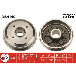 Brake Drum TRW DB4160 OE Ref 4247 34