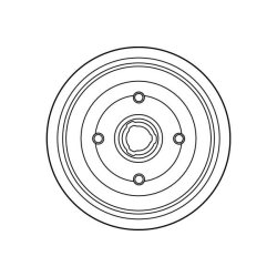 Tambour de frein TRW DB4161 pour AUDI 80, 90 OE 893501615A