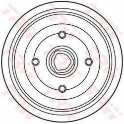 Tambour de frein TRW DB4161 pour AUDI 80, 90 OE 893501615A TRW