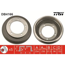 Brake Drum TRW DB4166 OE Ref 82VB-1126-AA