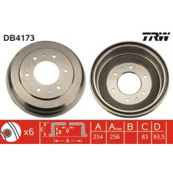 Brake Drum TRW DB4173 OE Ref MB193596