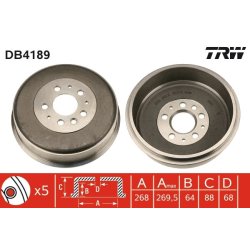Brake Drum TRW DB4189 OE Ref 701 609 617