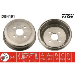 Tambour de frein TRW DB4191 pour HOLDEN, TOYOTA OE 42431-20080