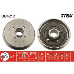 Brake Drum TRW DB4212 OE Ref 43200-00QAG