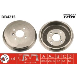 Brake Drum TRW DB4215 OE Ref 3450387