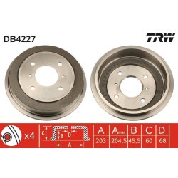 Brake Drum TRW DB4227 OE Ref 43206-97J10