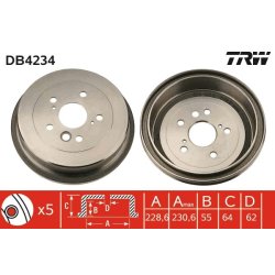 Brake Drum TRW DB4234 OE Ref 42431-42010