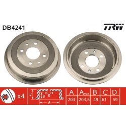 Brake Drum TRW DB4241 OE Ref 60813016