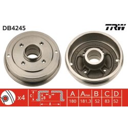 Tambour de frein TRW DB4245 pour DACIA, RENAULT OE 7700419824