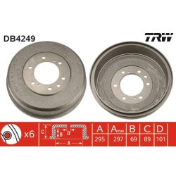 Tambour de frein TRW DB4249 pour INFINITI, NISSAN OE 43206-VM30B-