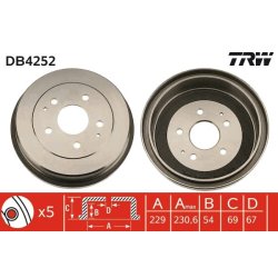 Brake Drum TRW DB4252 OE Ref 42431-87401