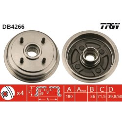 Brake Drum TRW DB4266 OE Ref 52710-02100