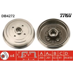 Brake Drum TRW DB4272 OE Ref 96193771