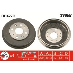 Brake Drum TRW DB4279 OE Ref BW7Y26251