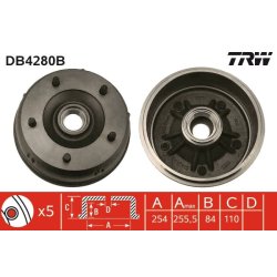 Brake Drum TRW DB4280B OE Ref 50 00 388 426