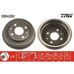 Brake Drum TRW DB4282 OE Ref 7098234