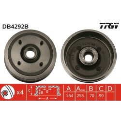 Brake Drum TRW DB4292B OE Ref 77 01 654 307