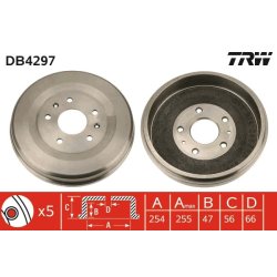 Brake Drum TRW DB4297 OE Ref SDC100110