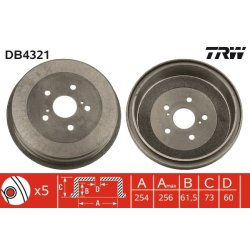 Brake Drum TRW DB4321 OE Ref 42431-28040