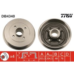 Brake Drum TRW DB4340 OE Ref 43206-AX650