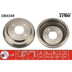 Brake Drum TRW DB4349 OE Ref 43206-4M000