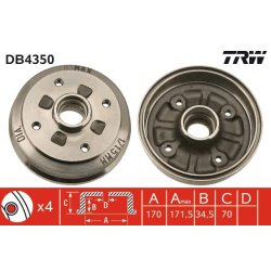 Brake Drum TRW DB4350 OE Ref D061-26-251