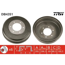 Brake Drum TRW DB4351 OE Ref 43206-37G10