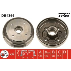 Brake Drum TRW DB4364 OE Ref 43511A84000000