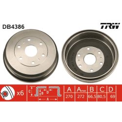 Brake Drum TRW DB4386 OE Ref 42431-26100