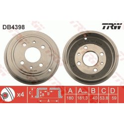 Brake Drum TRW DB4398 OE Ref 51863509