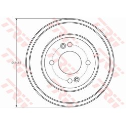 Brake Drum TRW DB4401 OE Ref 58411-1C300