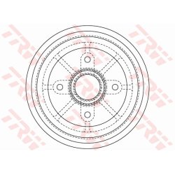 Tambour de frein TRW DB4414MR pour CITROËN, PEUGEOT C3, 206 OE 414752 TRW