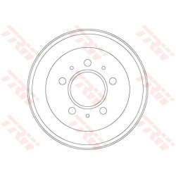 Tambour de frein TRW DB4453 pour SSANGYONG ACTYON, KYRON OE 4839109000